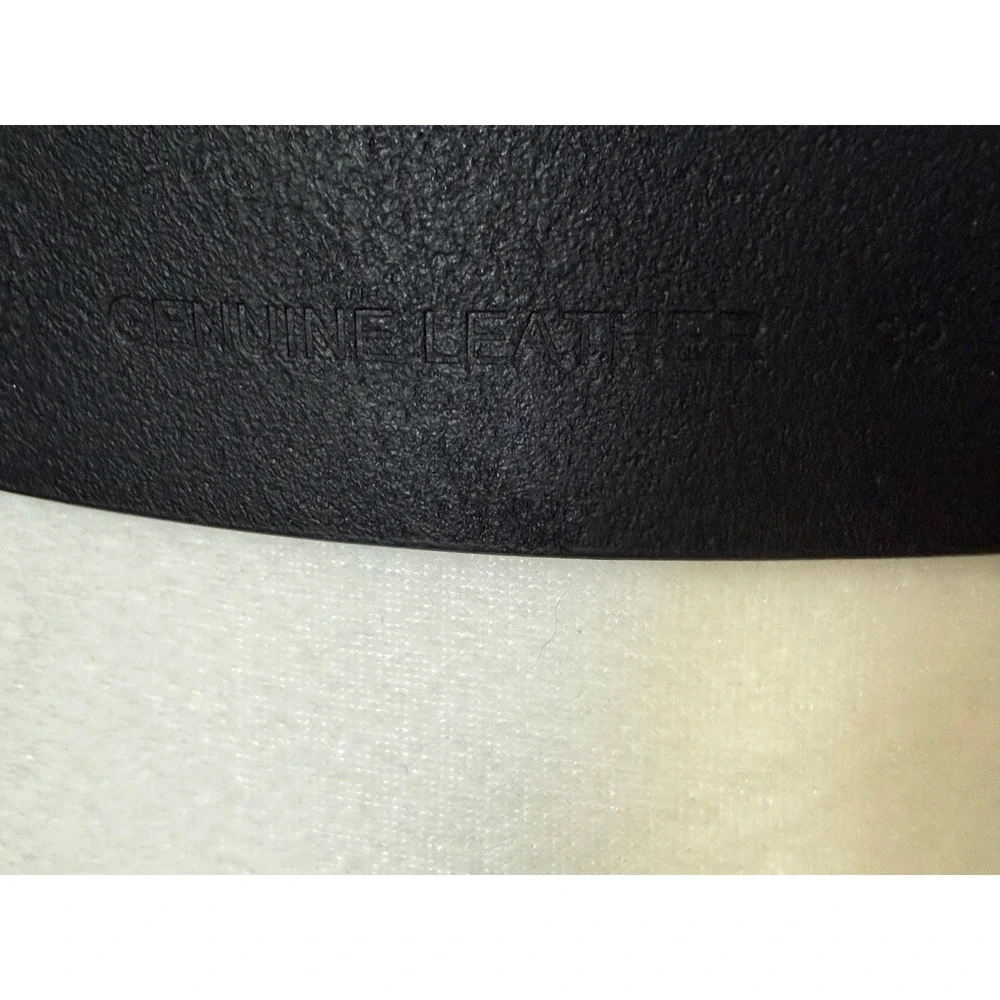 John Deere Black Genuine Leather Belt Embossed Logo Size 32